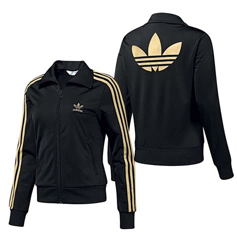 weiße adidas jacke goldene streifen|weiße Jacken für Damen .